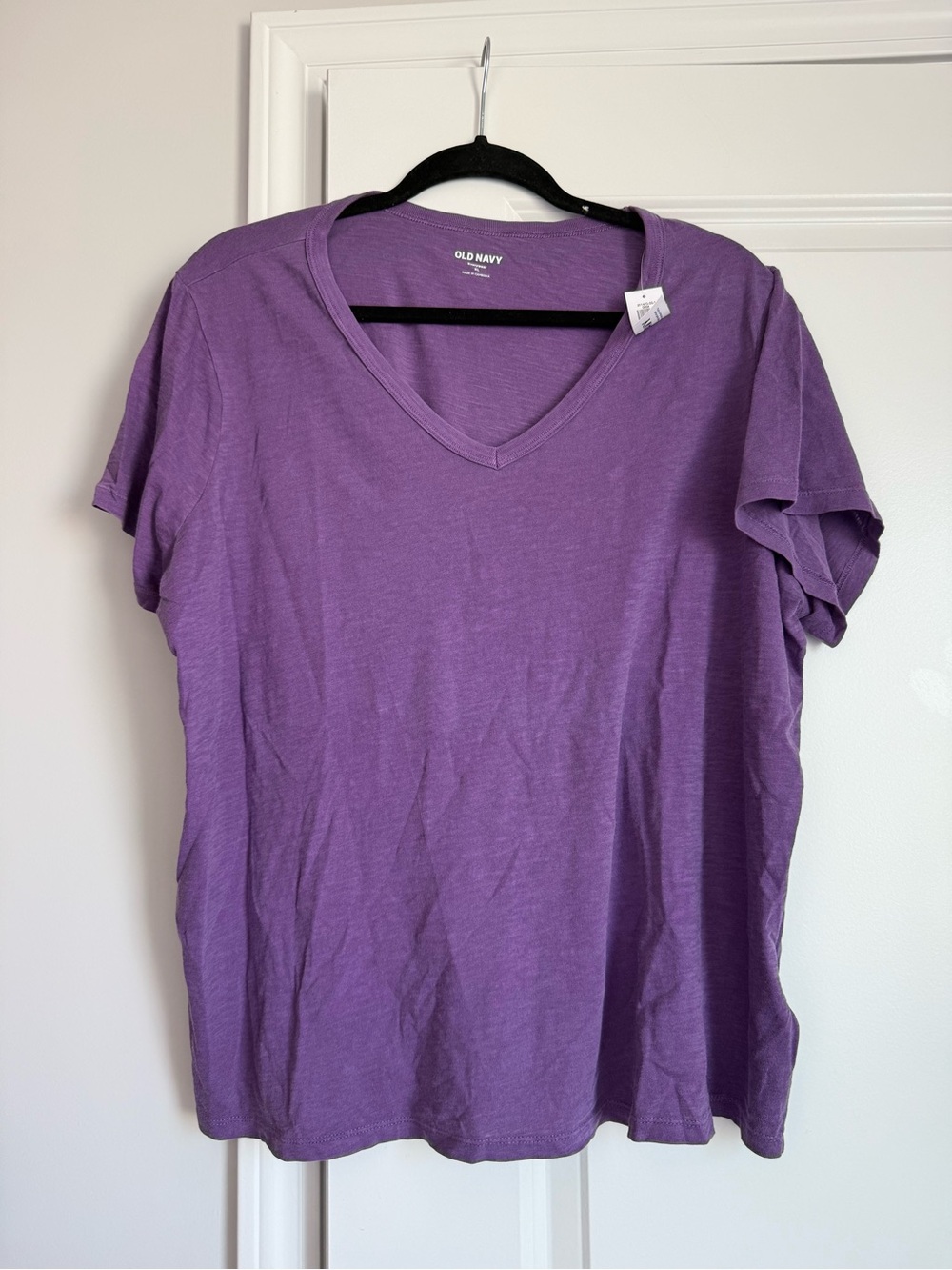 Old Navy Women's Purple V-Neck Short Sleeve Tee